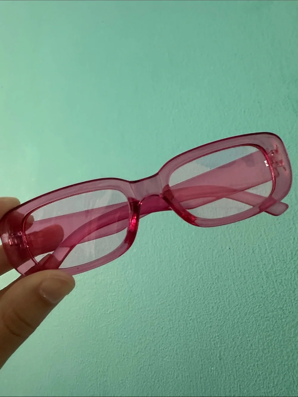SHEIN Pink Rectangular Fashion Sunglasses - Women Accessories